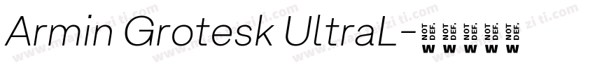 Armin Grotesk UltraL字体转换